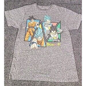 Dragon Ball Super Goku & Vegeta Super Saiyan God T Shirt Gray Men's Small